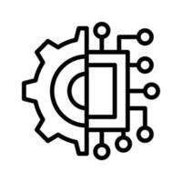 Microchip vector  outline icon. Simple stock illustration stock
