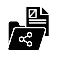 Files and Folders vector  solid icon. Simple stock illustration stock