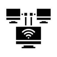 Ethernet vector  solid icon. Simple stock illustration stock