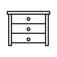 Drawer vector outline icon . Simple stock illustration stock