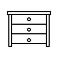 Drawer vector outline icon . Simple stock illustration stock