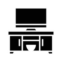 TV Cabinet vector Solid  icon . Simple stock illustration stock