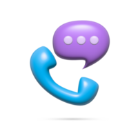 telephone illustration in 3d style. telephone illustration in a realistic style. png