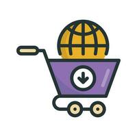 E-commerce vector Fill outline icon. Simple stock illustration stock