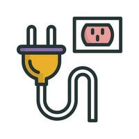 plug and Play vector Fill outline icon. Simple stock illustration stock