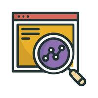 Seo vector Fill outline icon. Simple stock illustration stock