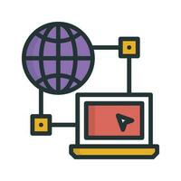 Internet vector Fill outline icon. Simple stock illustration stock