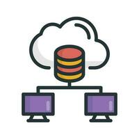 Cloud Computing vector Fill outline icon. Simple stock illustration stock