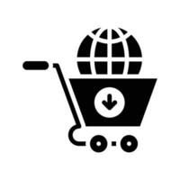 E-commerce vector  solid icon. Simple stock illustration stock