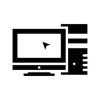 Computer vector  solid icon. Simple stock illustration stock
