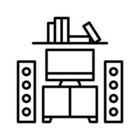 Entertainment Library vector outline icon . Simple stock illustration stock