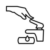 Tap vector outline icon . Simple stock illustration stock