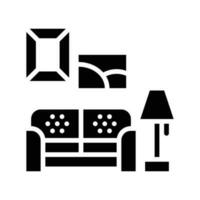 Living Room 1 vector Solid  icon . Simple stock illustration stock