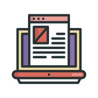 Content vector Fill outline icon. Simple stock illustration stock