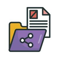 Files  Folders vector Fill outline icon. Simple stock illustration stock