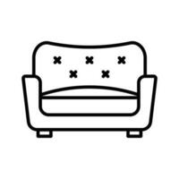 Armchair vector outline icon . Simple stock illustration stock