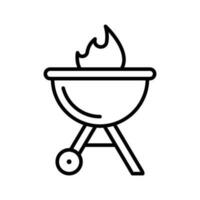 Barbecue vector outline icon . Simple stock illustration stock
