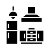 Kitchen vector Solid  icon . Simple stock illustration stock