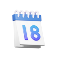3D 18 Date Icon png