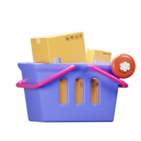 3D Full Basket Icon png