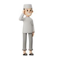 3D Muslim Character png