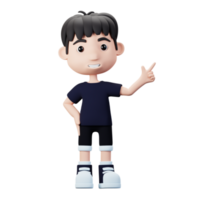 3d joven hombre personaje png