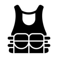 Bullet Proof Vest Icon Design vector