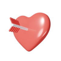 3D Heart Arrow Icon png