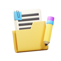 3d editable documento png