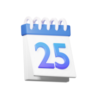 3d 25 fecha icono png