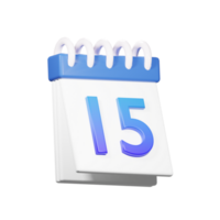 3D 15 Date Icon png