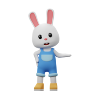 3d personaje Conejo png