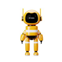 3d icône Jaune robot Erreur png