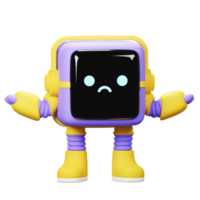 3D Happy Cube Robot png