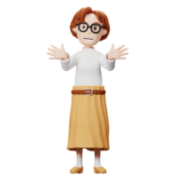 3D Women Teacher Character png