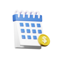 3D money Date Icon png