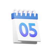 3D 5 Date Icon png