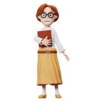 3D Women Teacher Character png