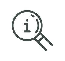 Info and help desk icon outline and linear vector. vector