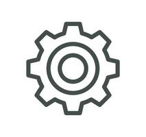 Gear related icon outline and linear vector. vector