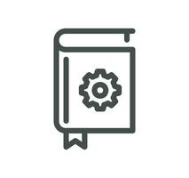 Gear related icon outline and linear vector. vector