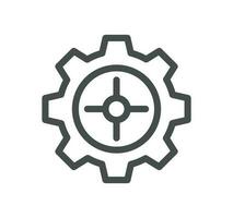 Gear related icon outline and linear vector. vector