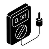 A creative design icon of voltmeter vector