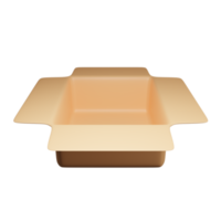 Cardboard packaging that has been opened png