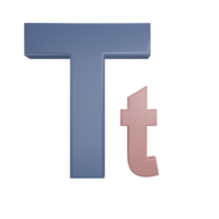 teks 3d tolkning redigerbar png