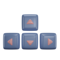 direction keyboard 3d rendering png