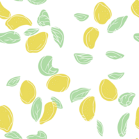 Lemon Brunch Sketch Background Seamless png