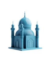 Blau Moschee 3d Illustration. generativ ai png