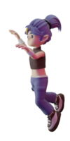 3d flying character ilustration png