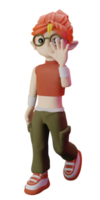 3d character spoiled girl png